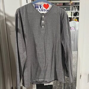 H&M Charcoal Long Sleeve Henley